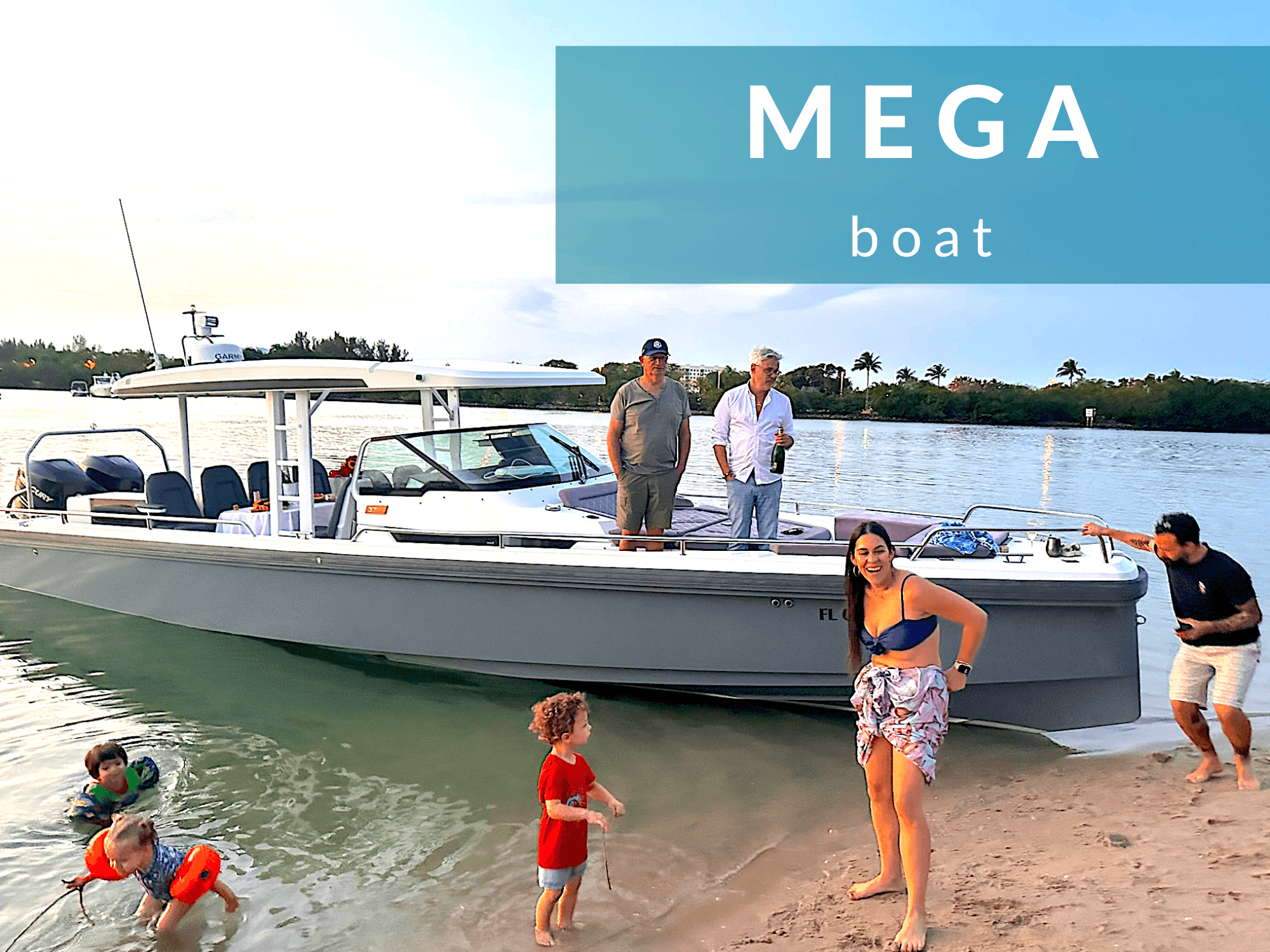 Mega boat for rental miami